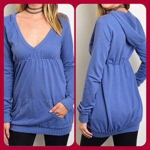 Blue Babydoll Top (MADE USA)