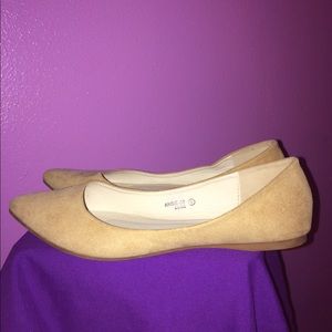 Beige flats
