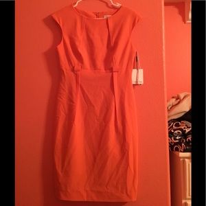 Calvin Klein Orange Dress Size 4