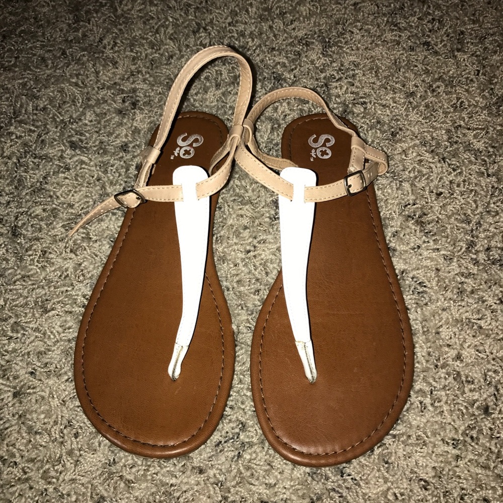SO white sandals