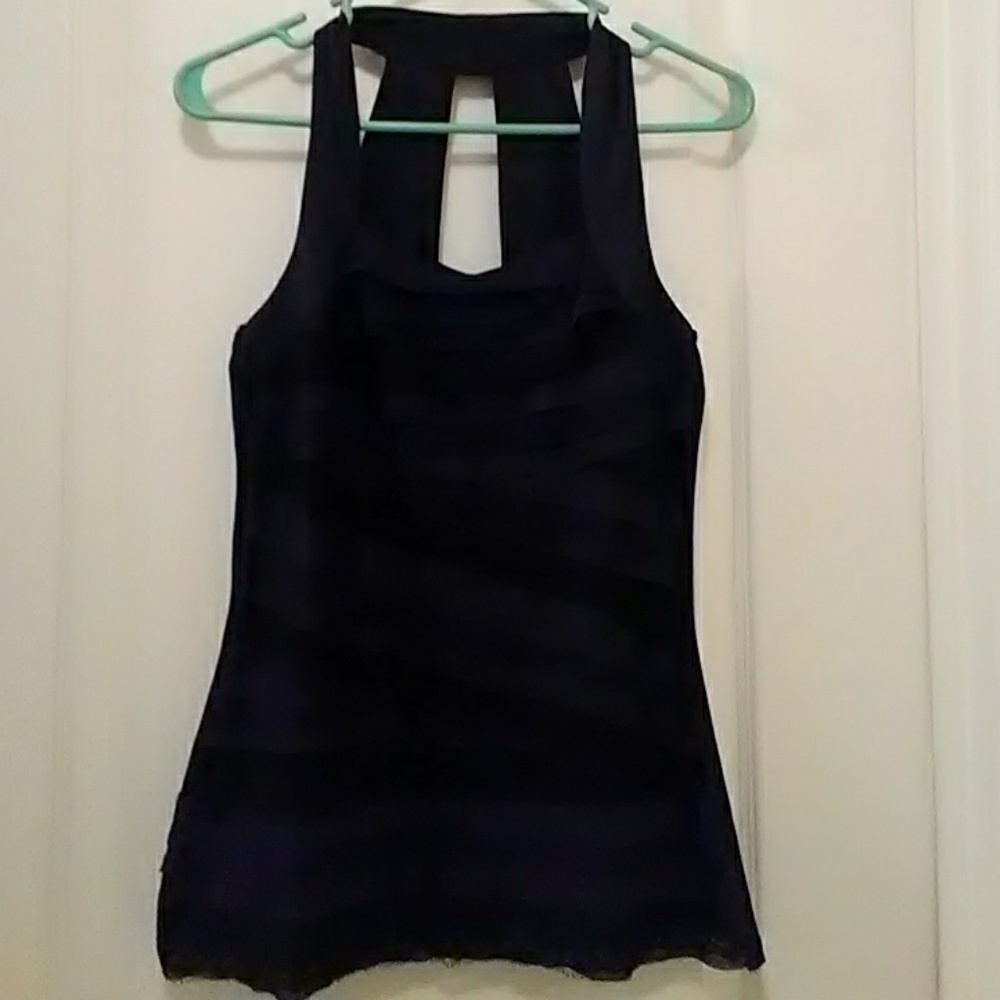 White House Black Market Black Sleeveless Shirt