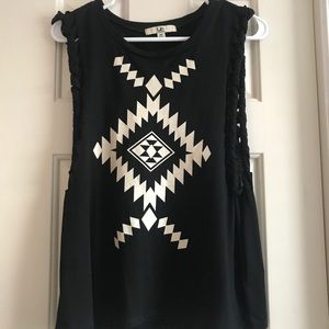 Black tank top