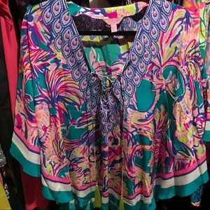 Lilly Pulitzer silk blouse L/XL