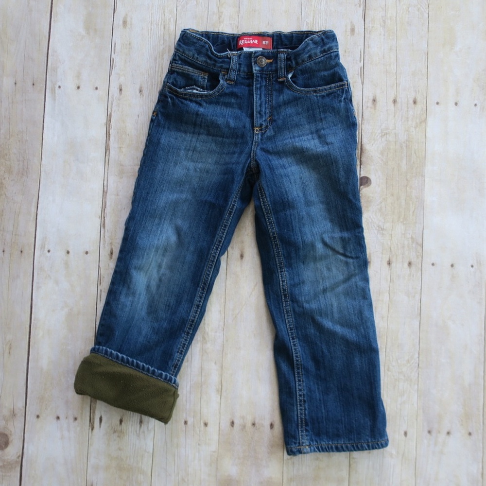 Boys Old Navy Fleece-lined Jeans size 5T EUC!