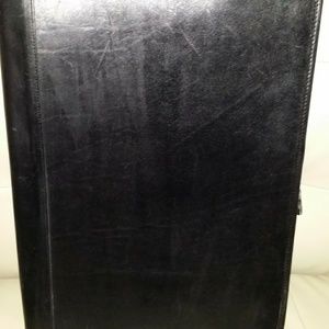 Coach XL Black Leather Zip Business Portfolio Case