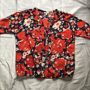 Banana Republic floral top size Large