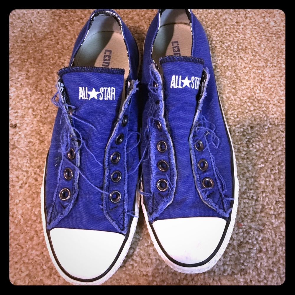 Dark blue custom converse