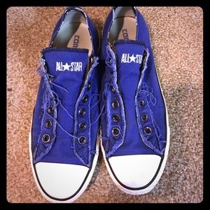 Dark blue custom converse