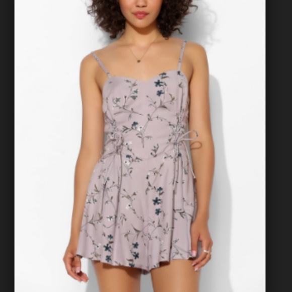 Kimchi Blue Pants - Kimchi Blue Lavender Floral Romper Urban Outfitter