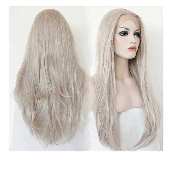 Silver Platinum Blonde LaceFront Wig 22-26 inches!