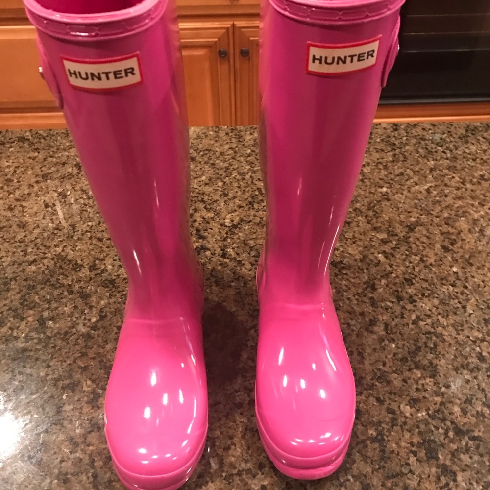 Glossy Pink Hunter Boots (kids/girls)