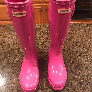 Glossy Pink Hunter Boots (kids/girls)