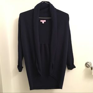 Lilly Pulitzer navy open cardigan sweater