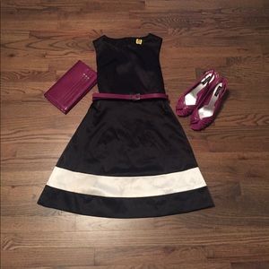 Black and white boutique cocktail dress