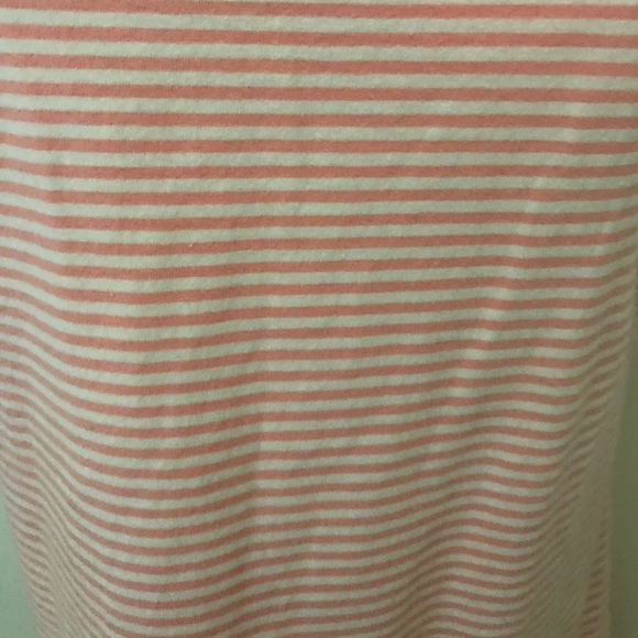 Gently Used Peach and White Stripped Tank Top S-L - Picture 2 of 5