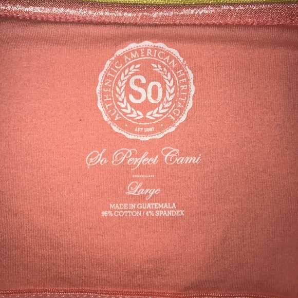 Gently Used Peach and White Stripped Tank Top S-L - Picture 5 of 5