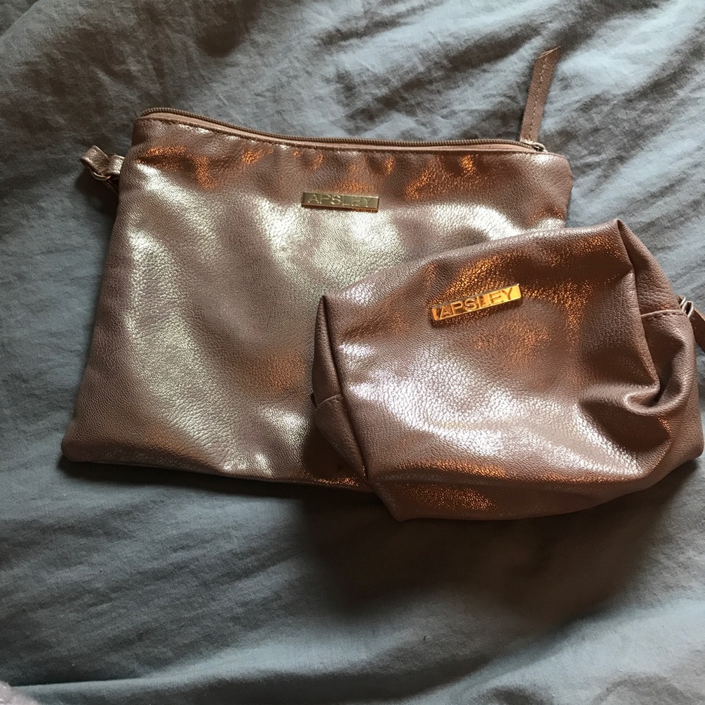 Two Piece Set Rose Gold Cosmetic Case Set