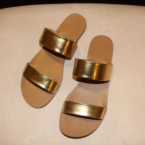 Gold J. Crew sandals