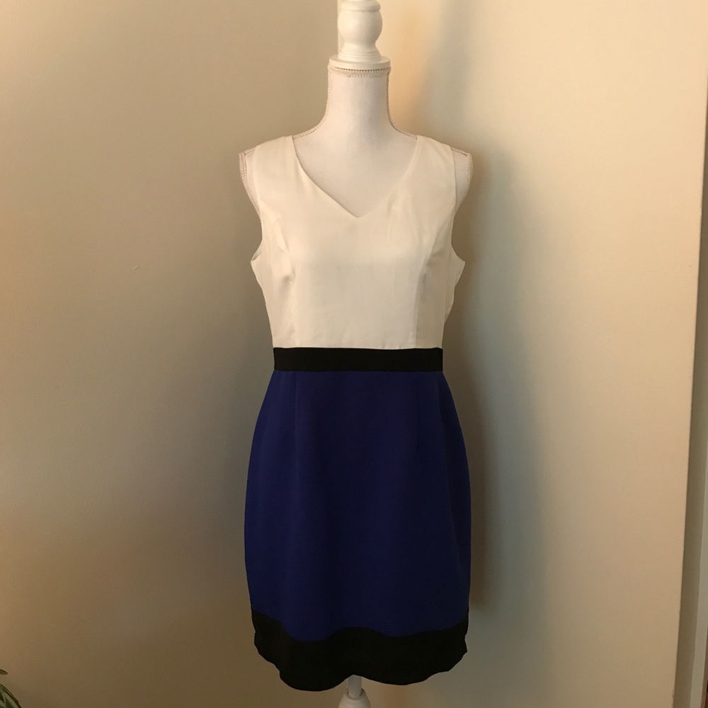 Forever 21 Blue/White Color Block Dress