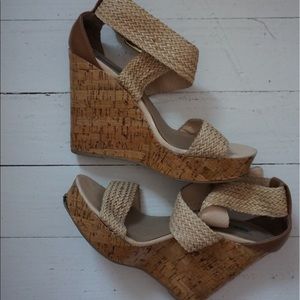 Steve Madden shoes with cork wedge