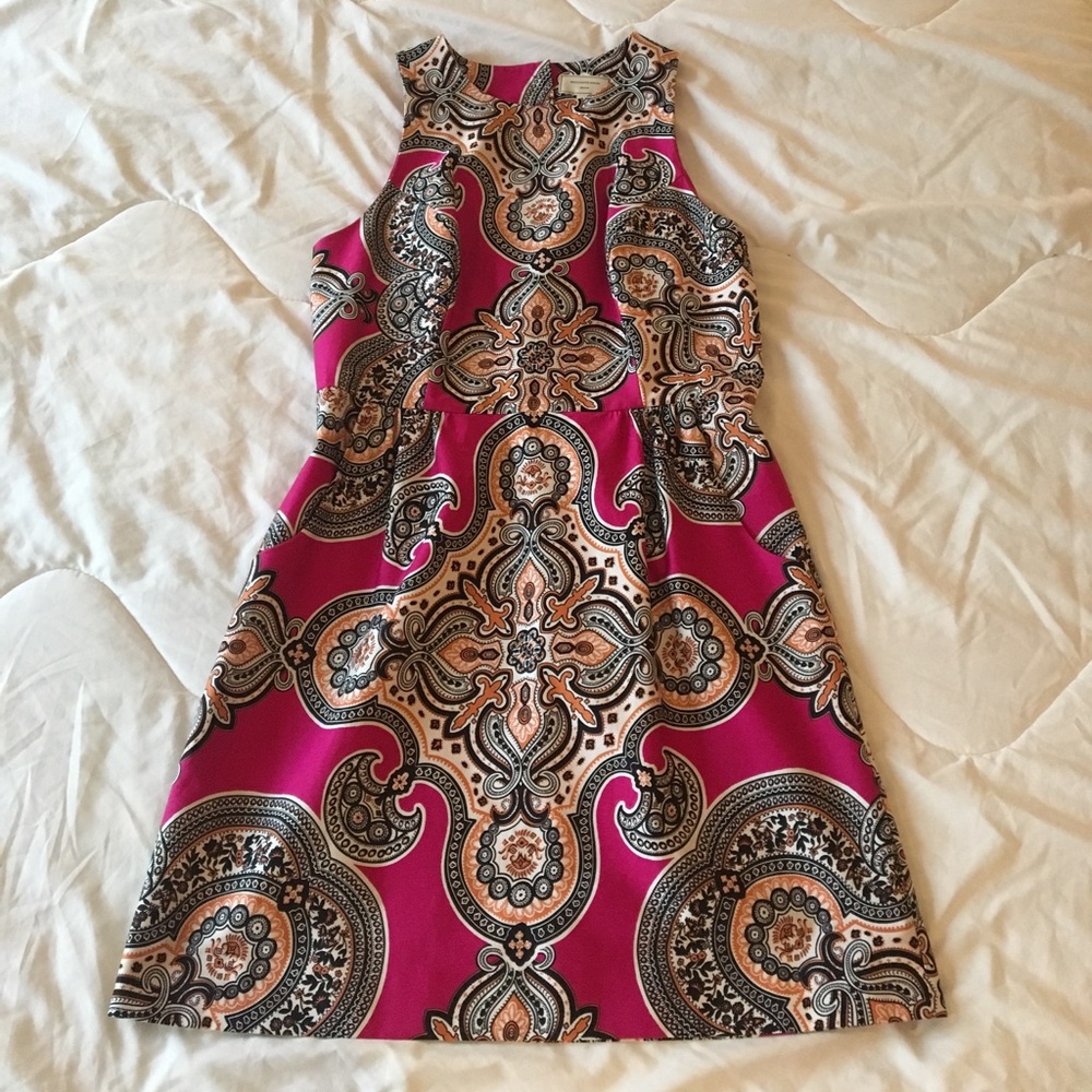 Anthropologie patterned cocktail dress