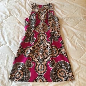 Anthropologie patterned cocktail dress