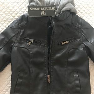 Toddler faux leather jacket