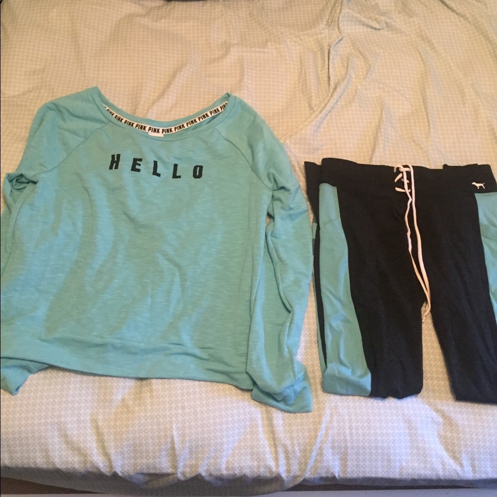 Victoria's Secret sweat suit small worn once.