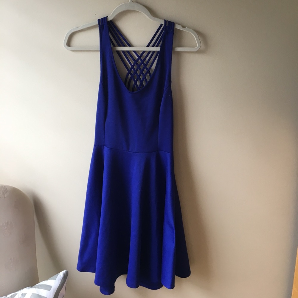 Blue skater dress