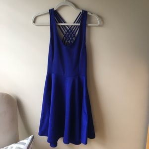 Blue skater dress