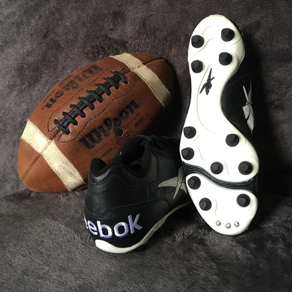 Men's REEBOK Black NFL Players Football Cleats - Picture 5 of 6