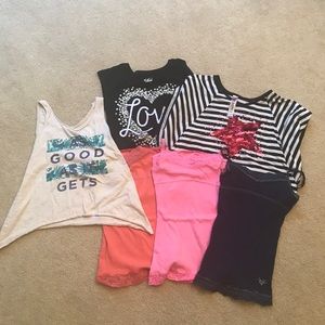 Lot of (6) tops for girls-size 8