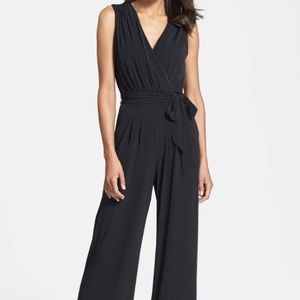 Vince Camuto faux wrap jersey jumpsuit