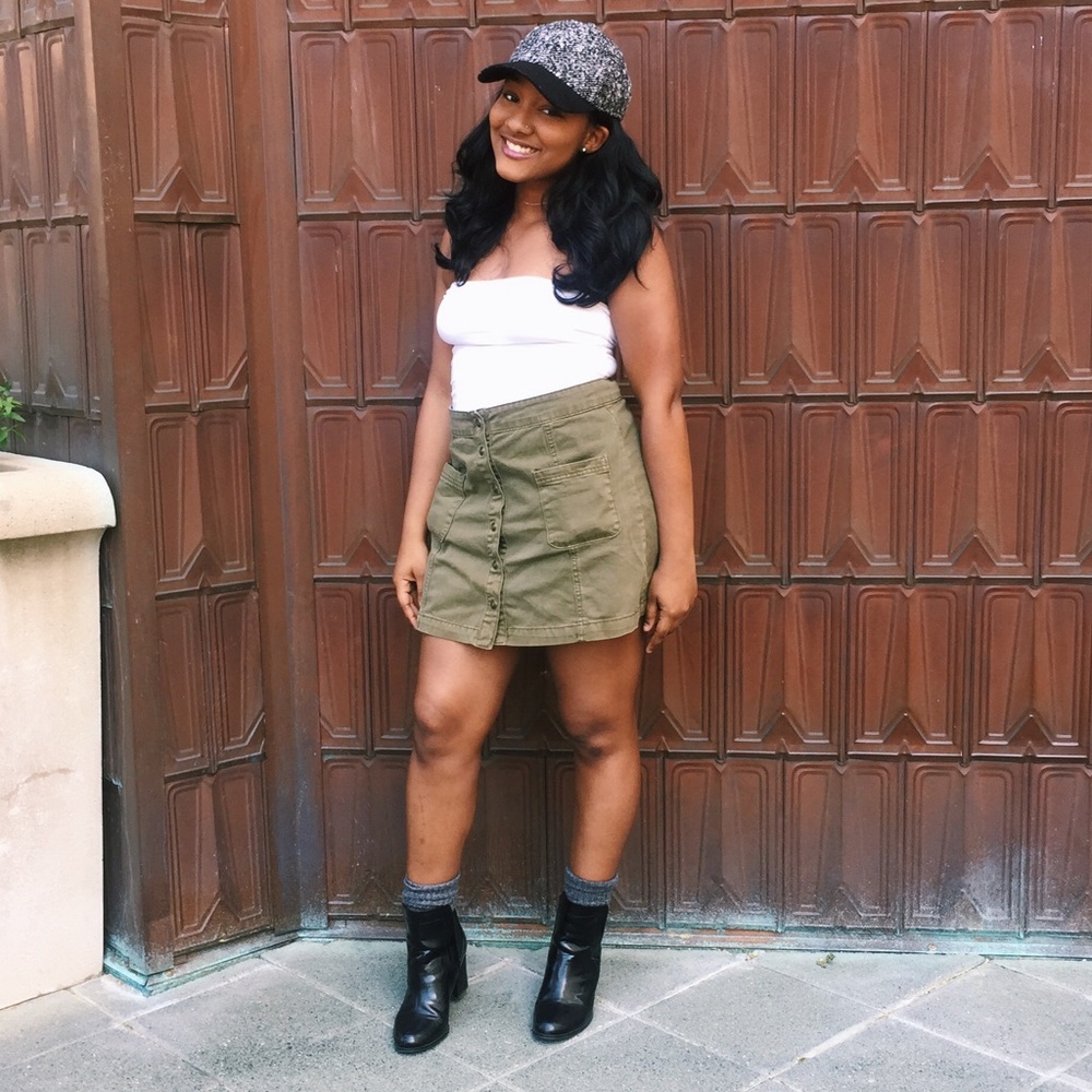 Green Army Skirt