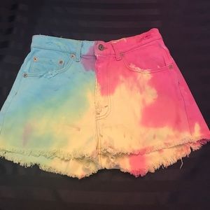 ✨ Tie dye high waisted shorts☺️