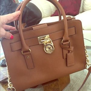 Michael Kors Hamilton bag in luggage color