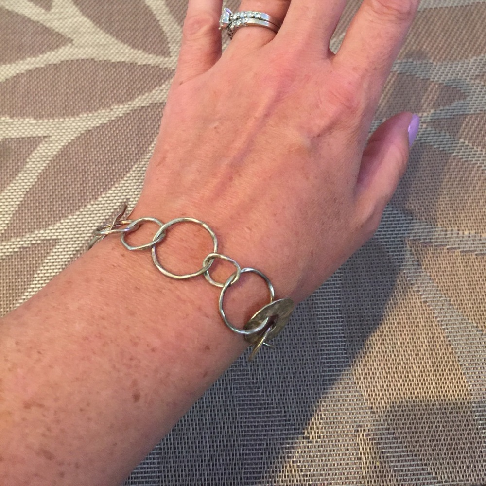 Silpada hammered 9.25 sterling silver bracelet