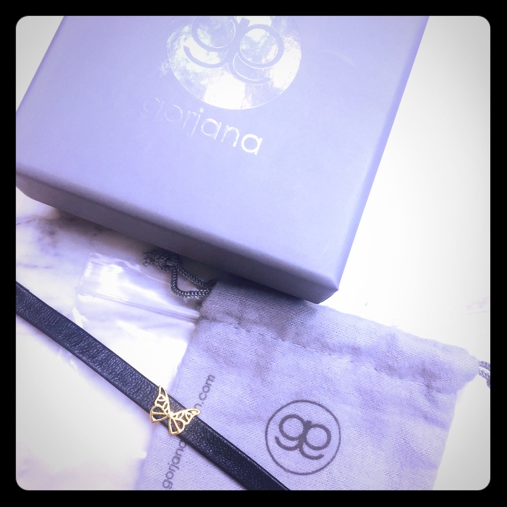 🖤NWT Gorjana butterfly 🦋 bracelet - blk & gold
