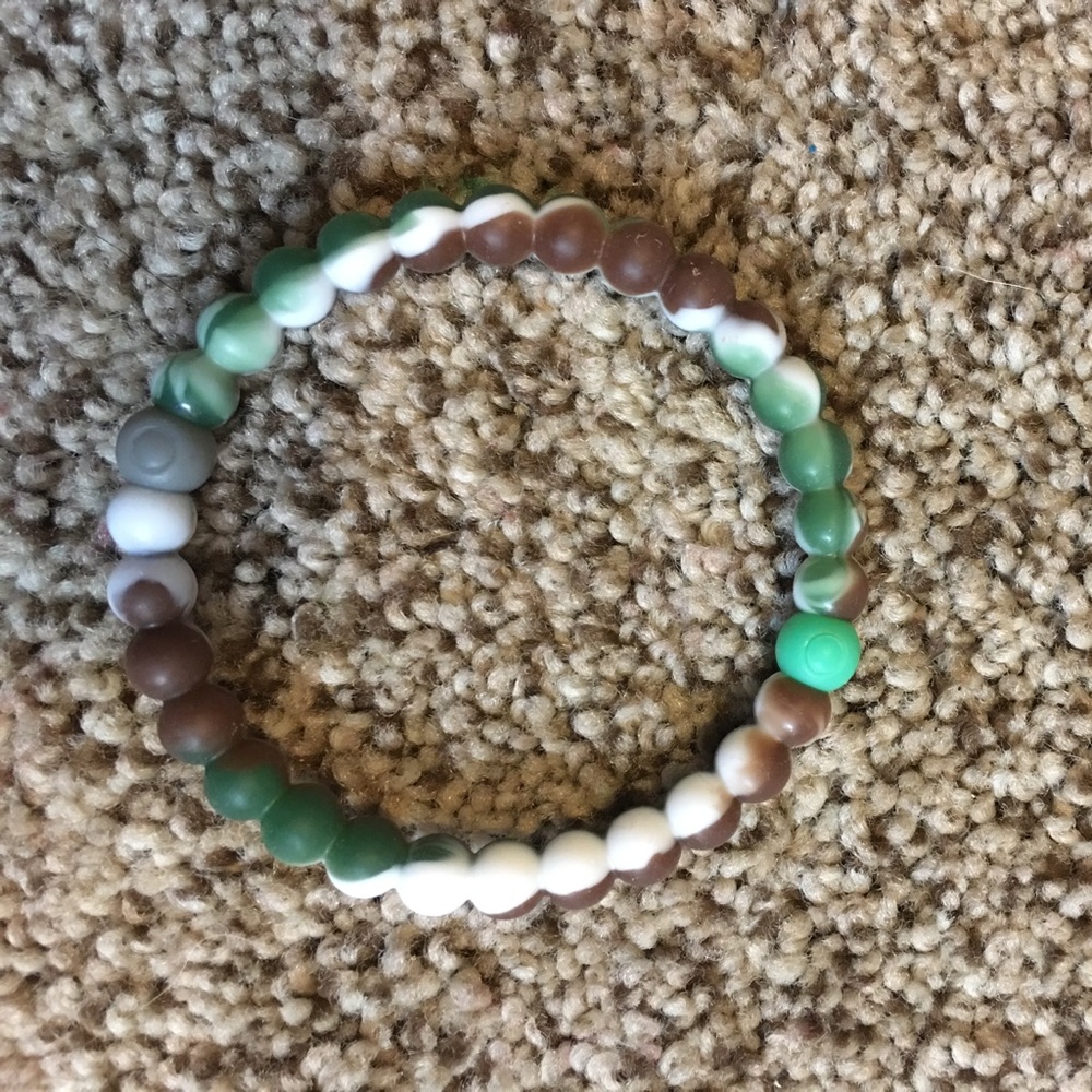 A lokai camouflage bracelet