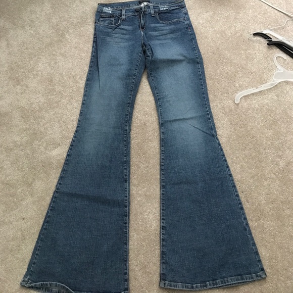 long length flared jeans