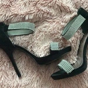 Black and Silver Prom Shoes