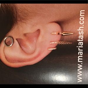 Maria Tash 3/16" White Gold Earhead Ring.