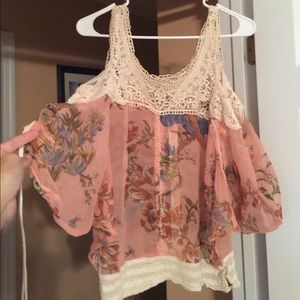 Strapped off the shoulder top