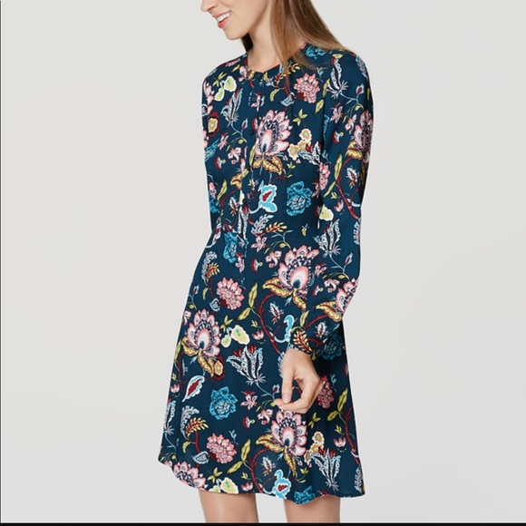 LOFT Dresses & Skirts - Flower pattern fall dress