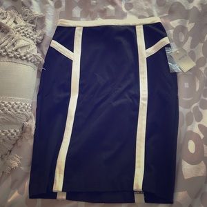 Black and White Pencil Skirt