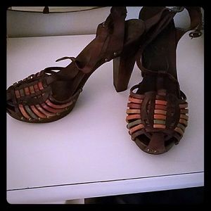 BCBG wooden heels