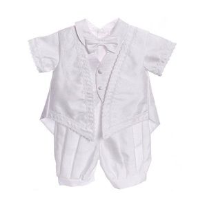 Baby Boy White Christening Baptism Wedding Oufit