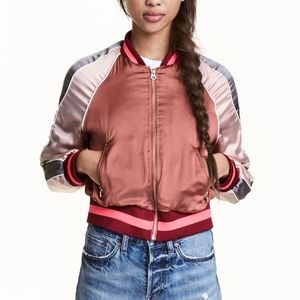 H&M Divided Satin Bomber Jacket