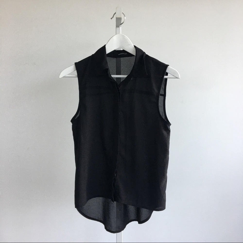 Sheer sleeveless top