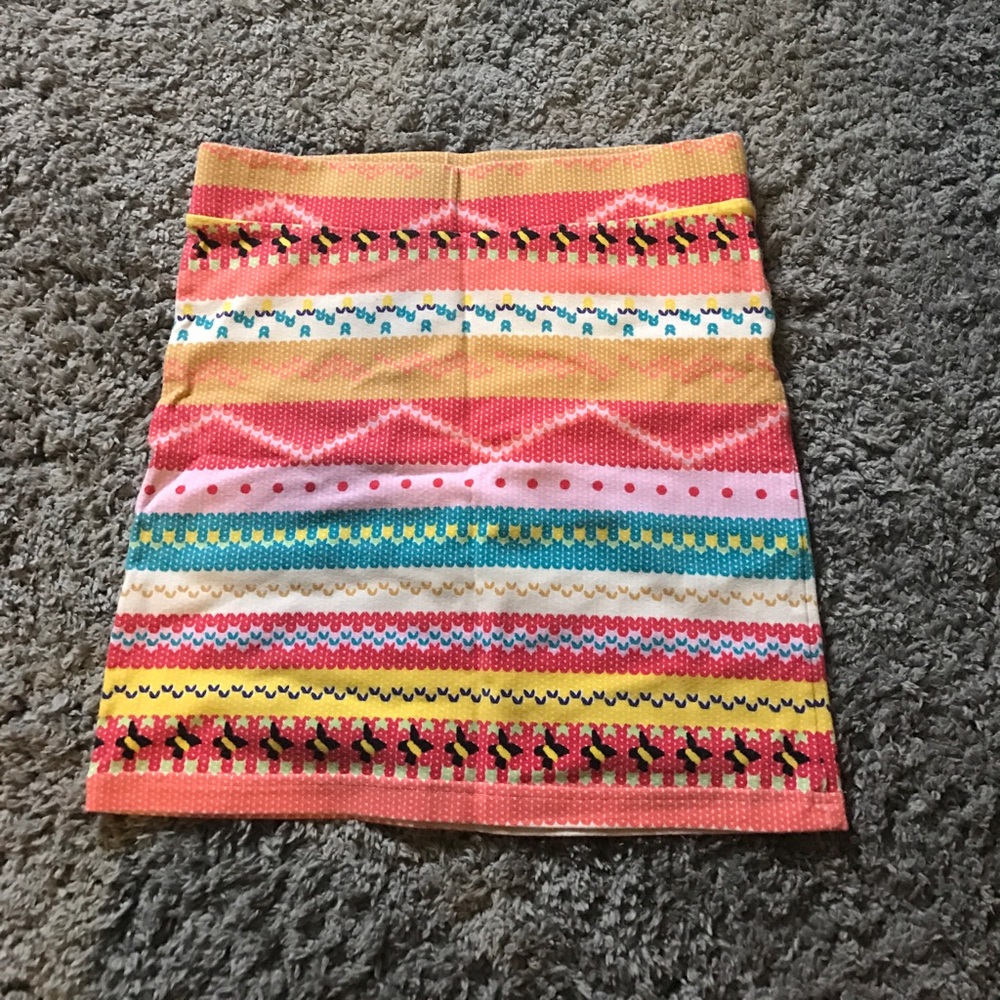 Colorful bodycon mini skirt